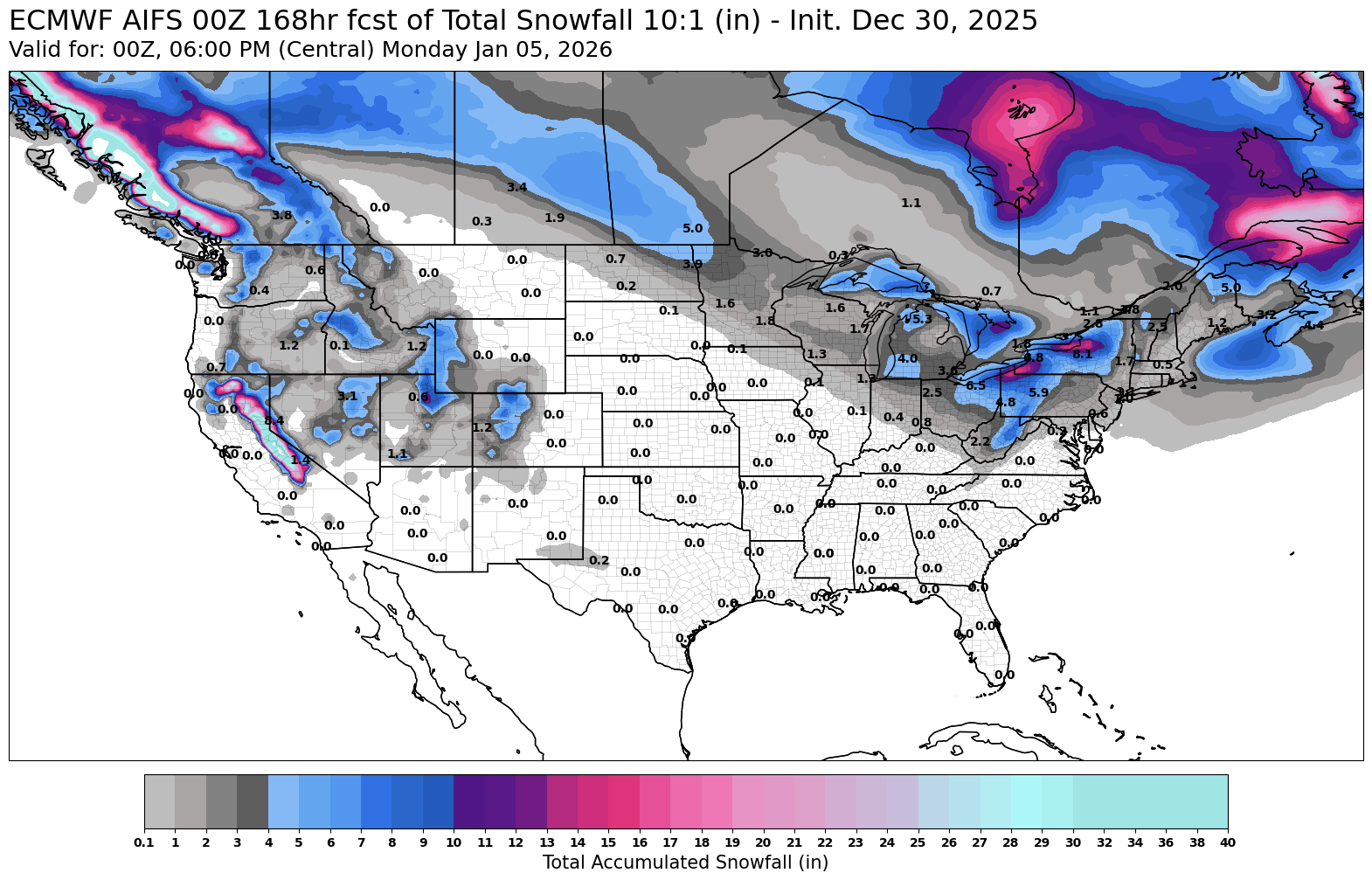 ECMWF AI snow