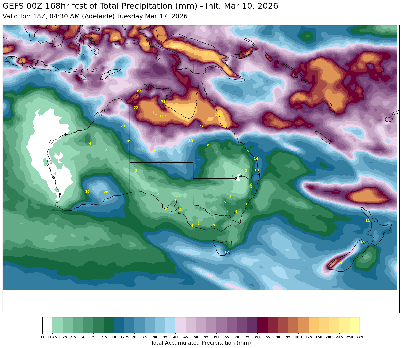 GFS Ensemble Precip