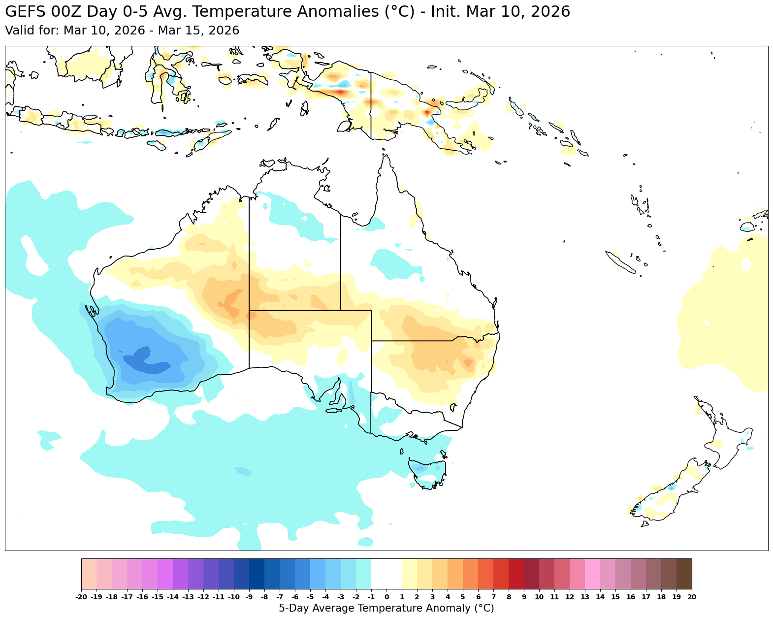 GFS Ensemble Temp Anomaly